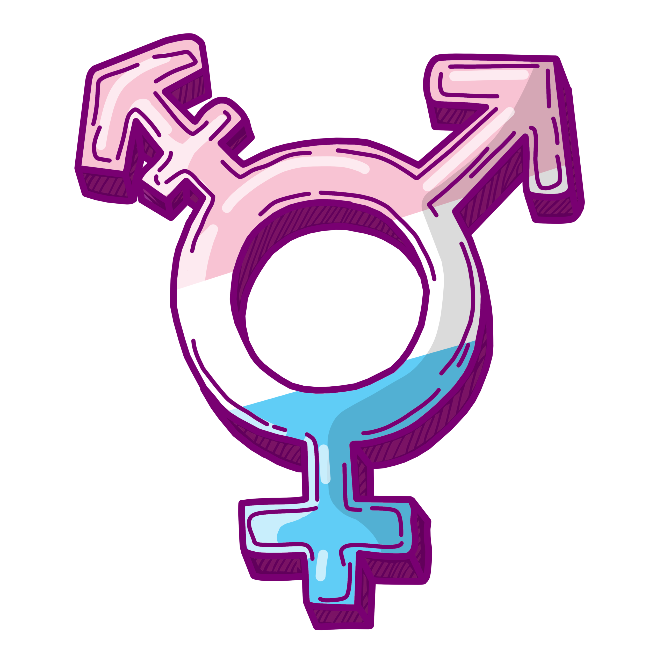 Illustration of the trans sign